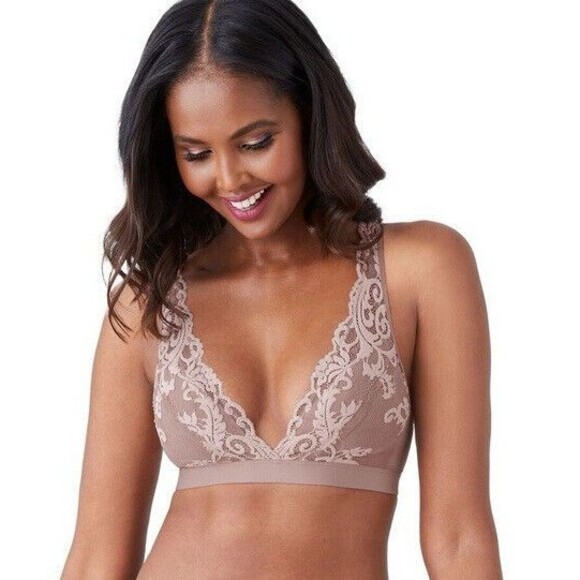 NWT Wacoal Women's Instant Icon Bralette 810322 Cafe Au Lait Size Small - Picture 1 of 5